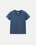 Blue stretch cooling crop fruit T-shirt by Flation Streetwear featuring a blueberry design, perfect for casual summer wear.