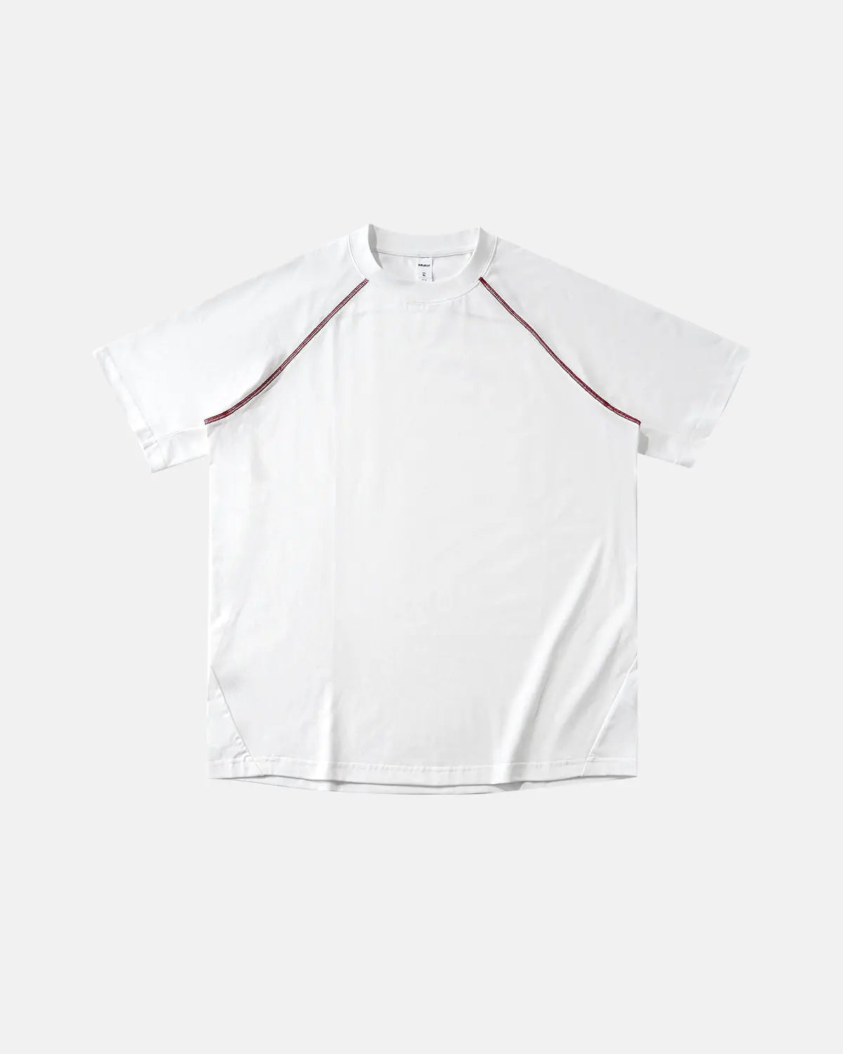 Purple Flation Streetwear stretch T-shirt with contrast color stitching, casual fit, and soft fabric for comfortable wear.