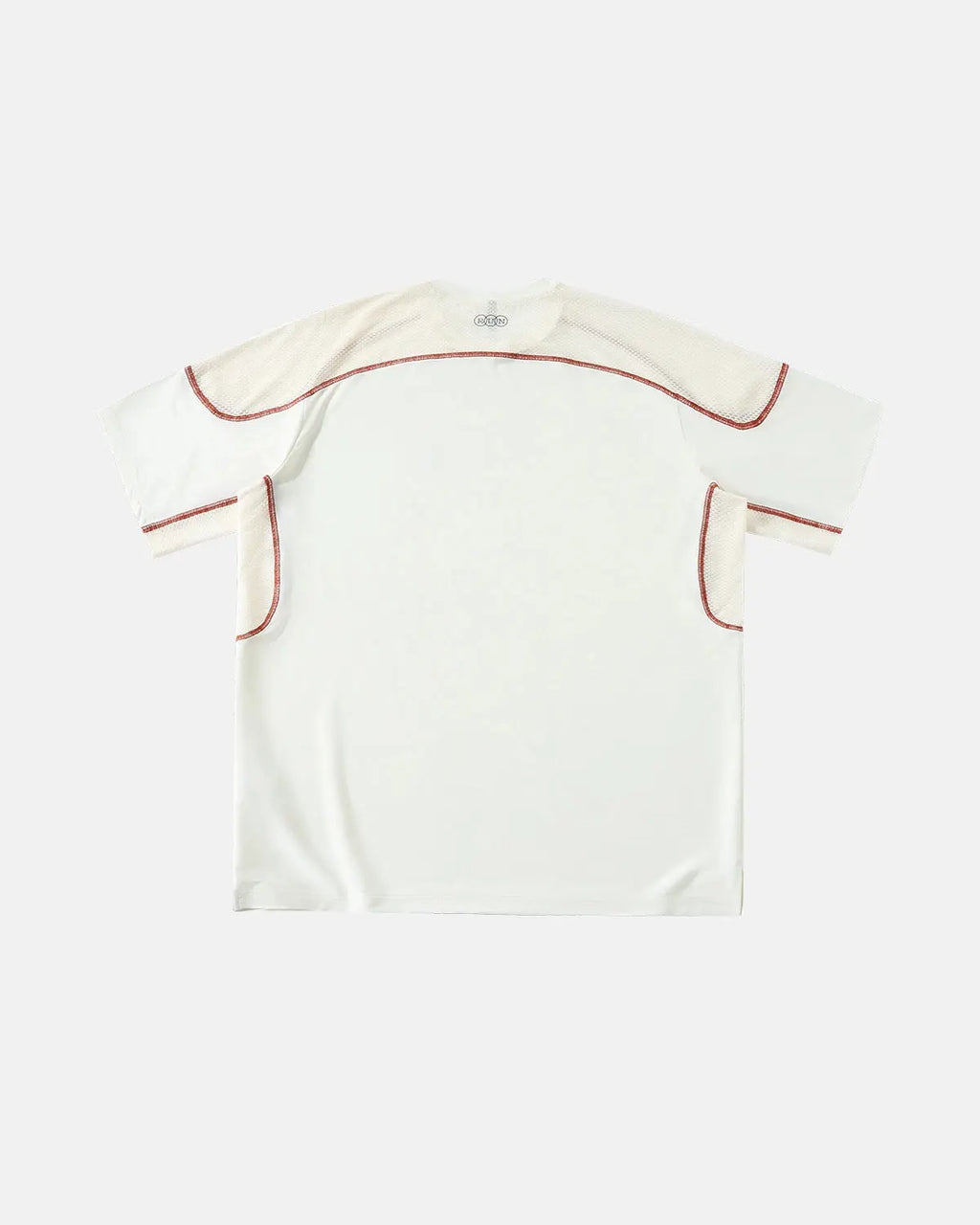 White AirFlow Contrast Panel Breathable Tee by Flation Streetwear, featuring a lightweight design and modern street style.