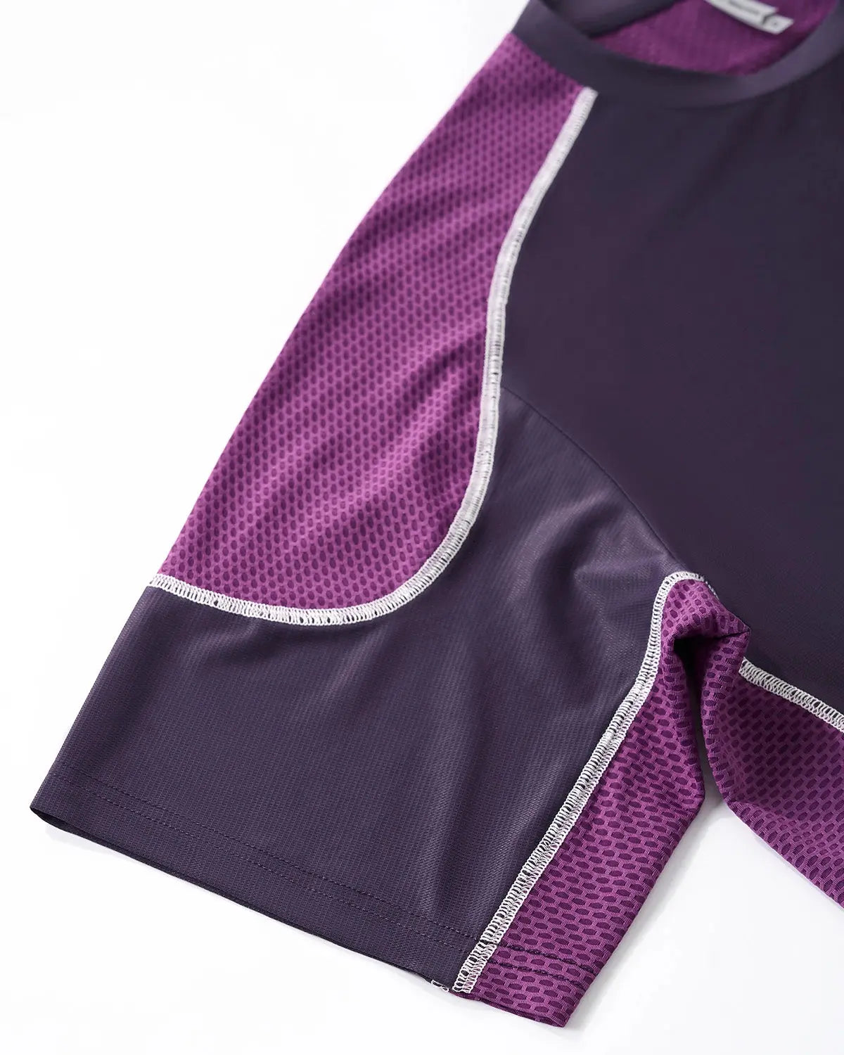 White Flation AirFlow Contrast Panel Breathable Tee featuring stylish panel design and comfortable fabric for casual streetwear.