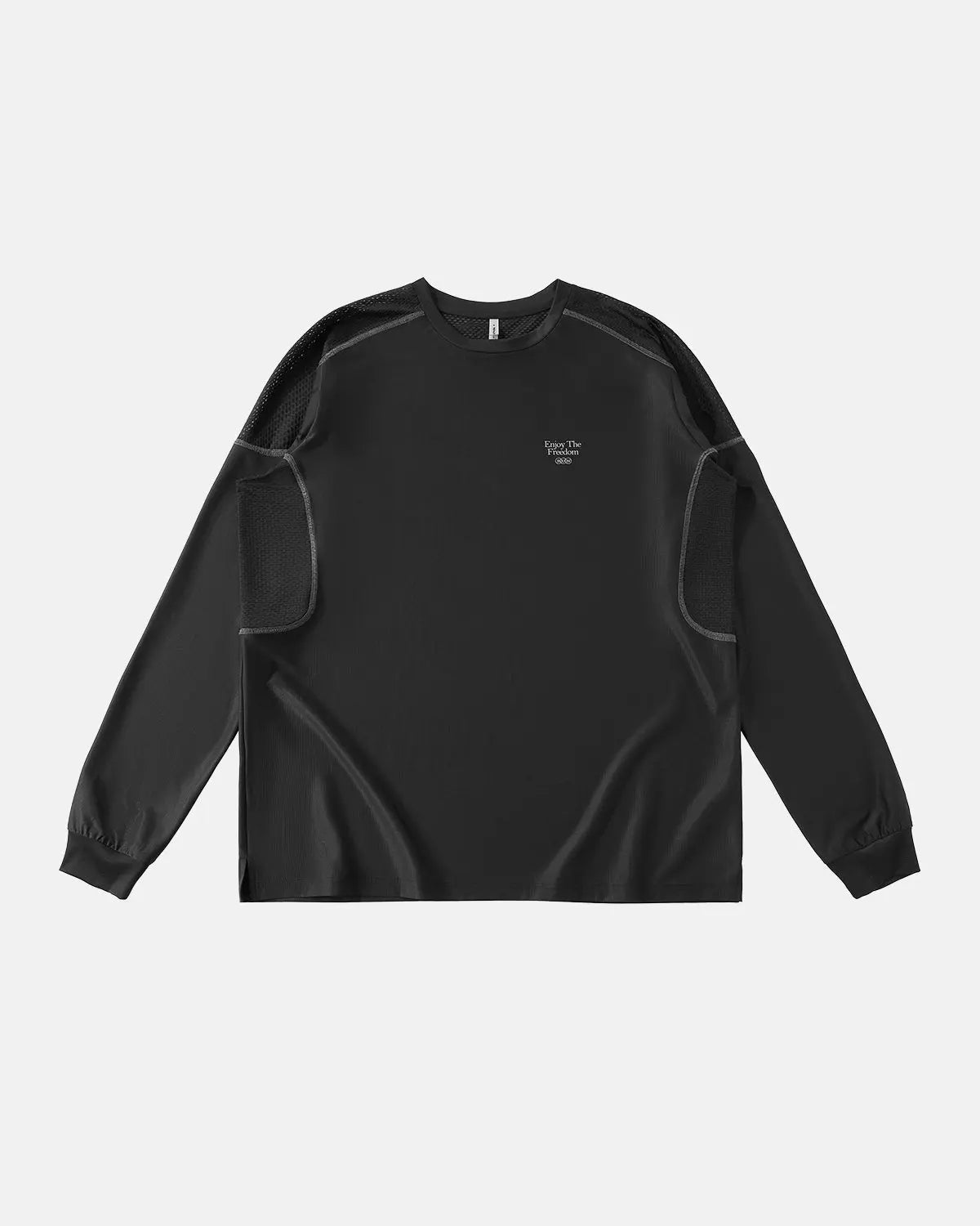 White Flation AirFlow Reflective Cooling Long Sleeve Tee with breathable fabric and reflective accents, styled for streetwear.