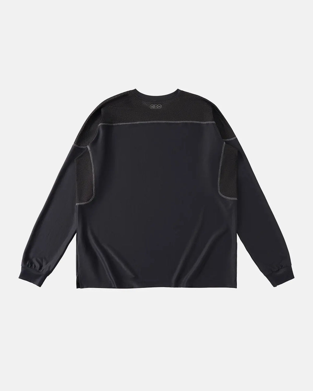 White AirFlow Reflective Cooling Long Sleeve Tee by Flation Streetwear, featuring breathable fabric and reflective details.