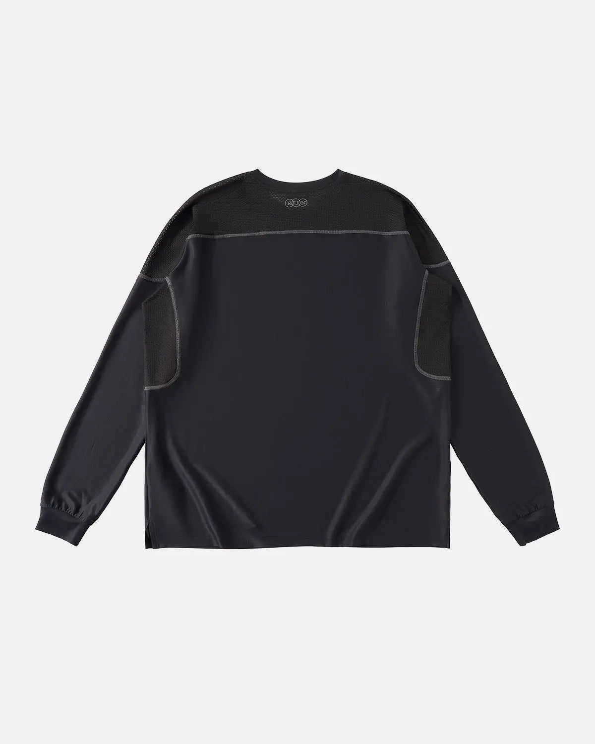 White AirFlow Reflective Cooling Long Sleeve Tee by Flation Streetwear, featuring breathable fabric and reflective details.