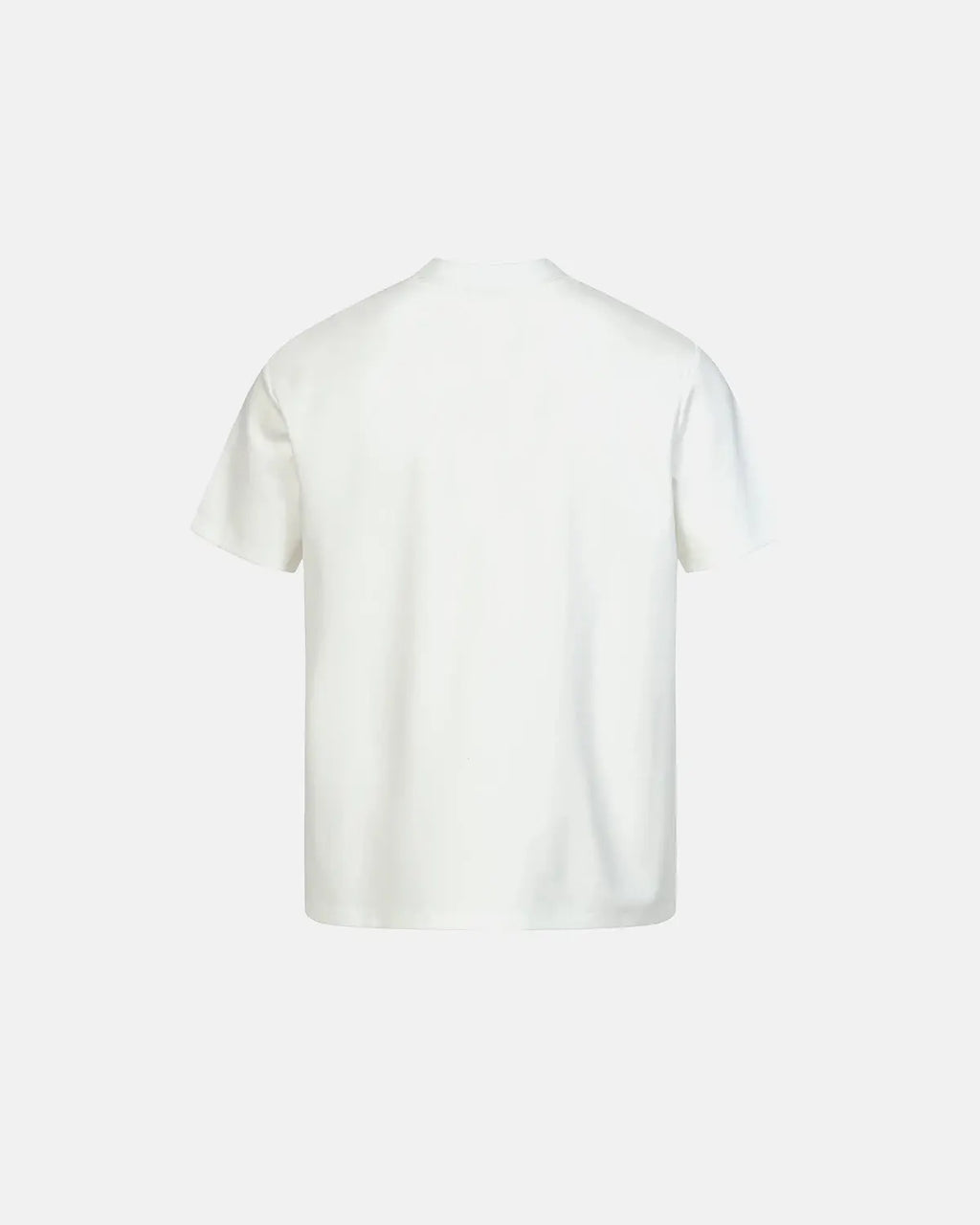 White cotton T-shirt with metal buckle detail from Flation Streetwear, featuring a casual fit and minimalist design.