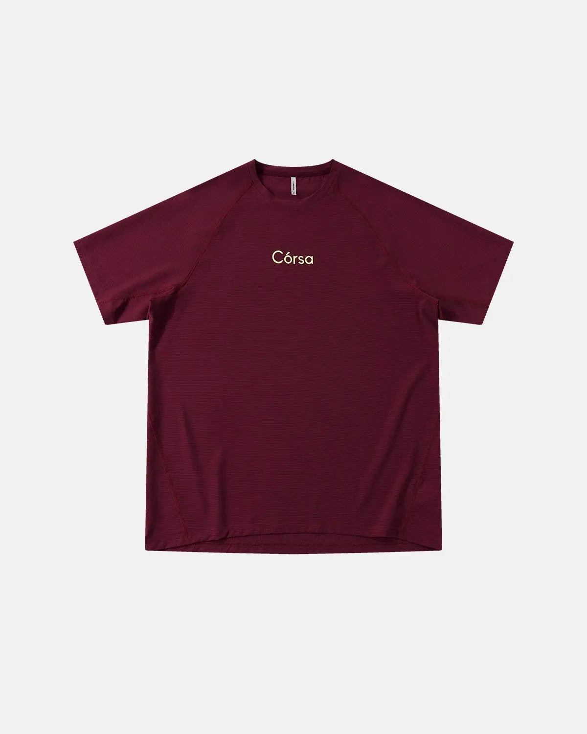 Red AirFlow Córsa breathable streetwear tee by Flation featuring lightweight, comfortable fabric and stylish urban design.