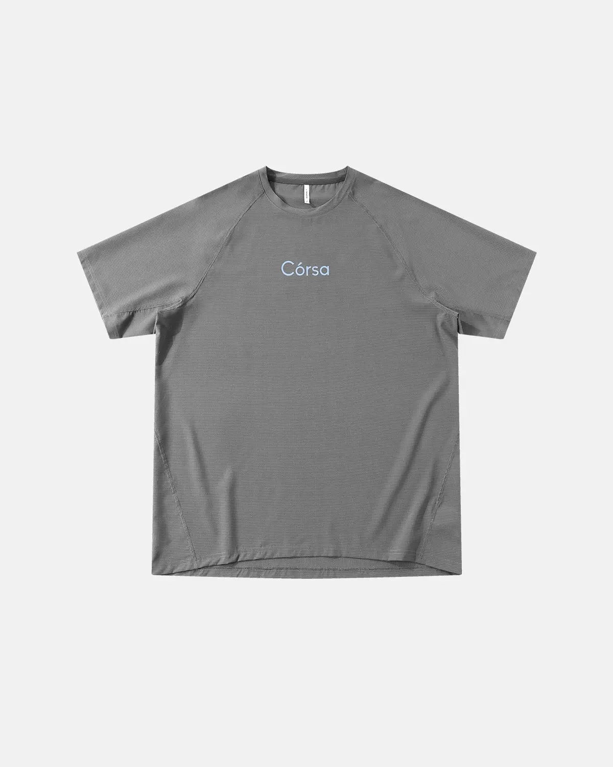 Red AirFlow Córsa breathable streetwear tee by Flation, showing a close-up of the soft, lightweight fabric and stylish fit.